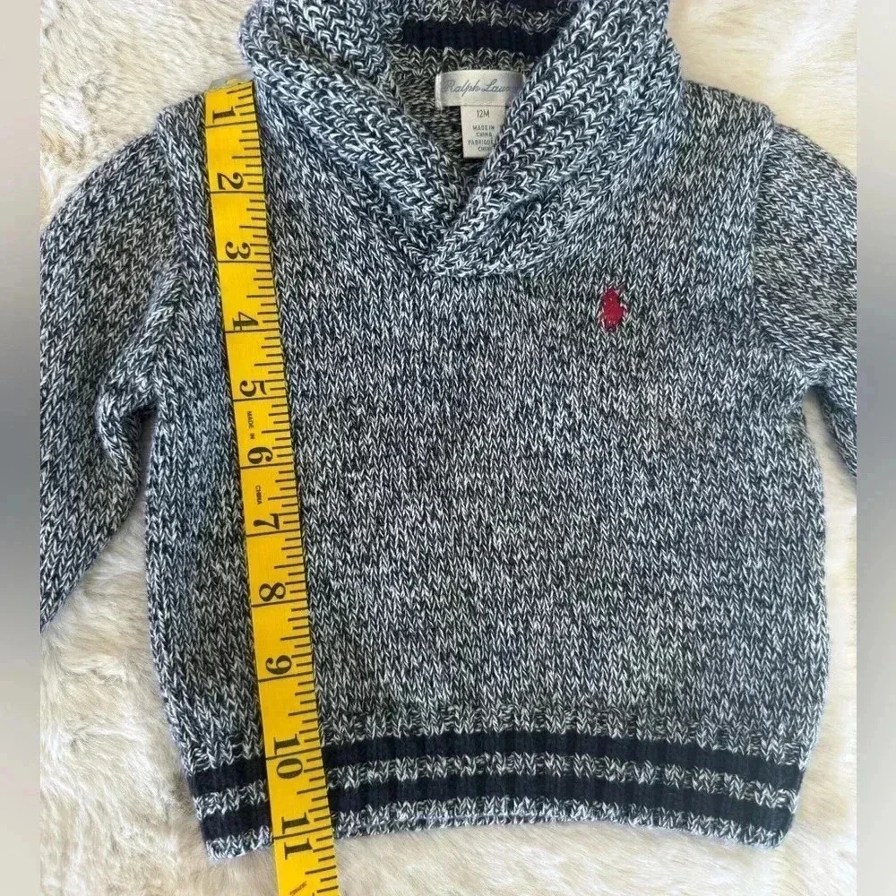 Ralph Lauren kids | newborn size 12m black and white knitted warm sweater